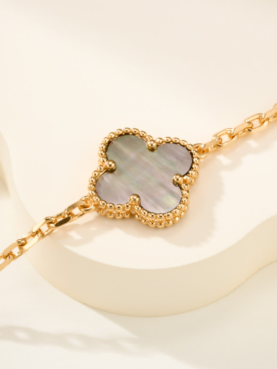 Van Cleef & Arpels Alhambra Gold Bracelet with Mother-of-Pearl